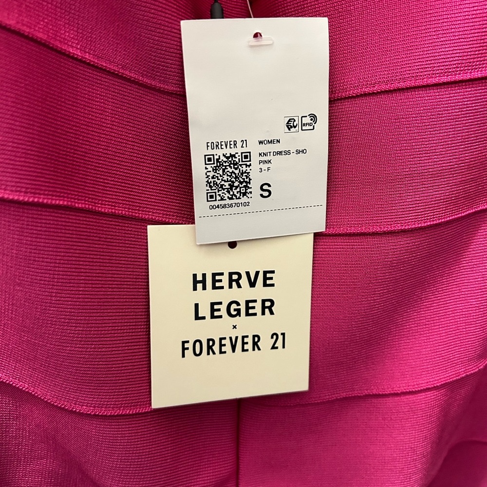 Pink halter Herve Ledger X Forever21 collab dress